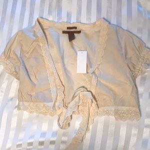 Off white crop camisole